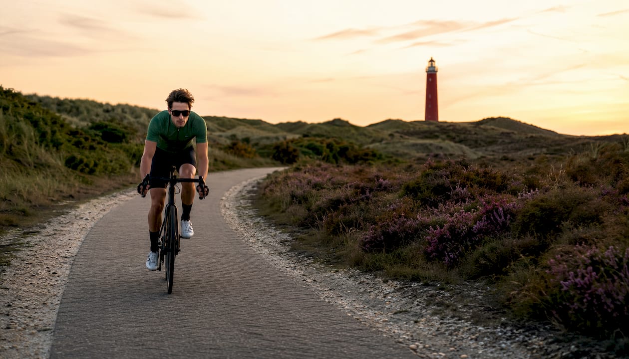 Op de fiets langs de iconische vuurtoren van Ameland