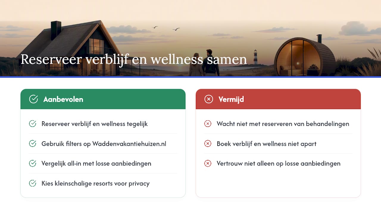 Waarom verblijf en wellness tegelijk boeken de slimste keuze is — overview diagram