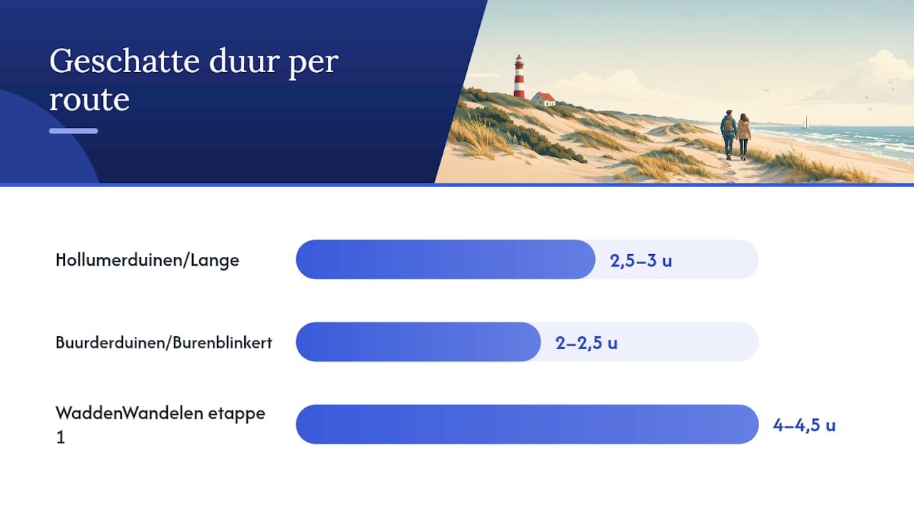 Overzicht van de verschillende duinwandelroutes op Ameland: een handige vergelijking