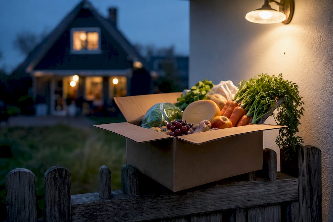 Verse boodschappen op tafel in je vakantiehuis op Ameland