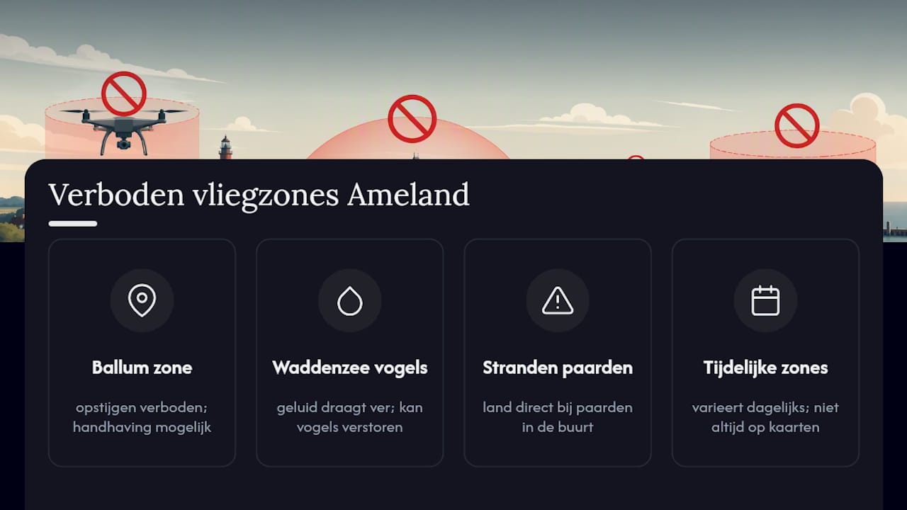 Drones: waar je op Ameland extra moet opletten