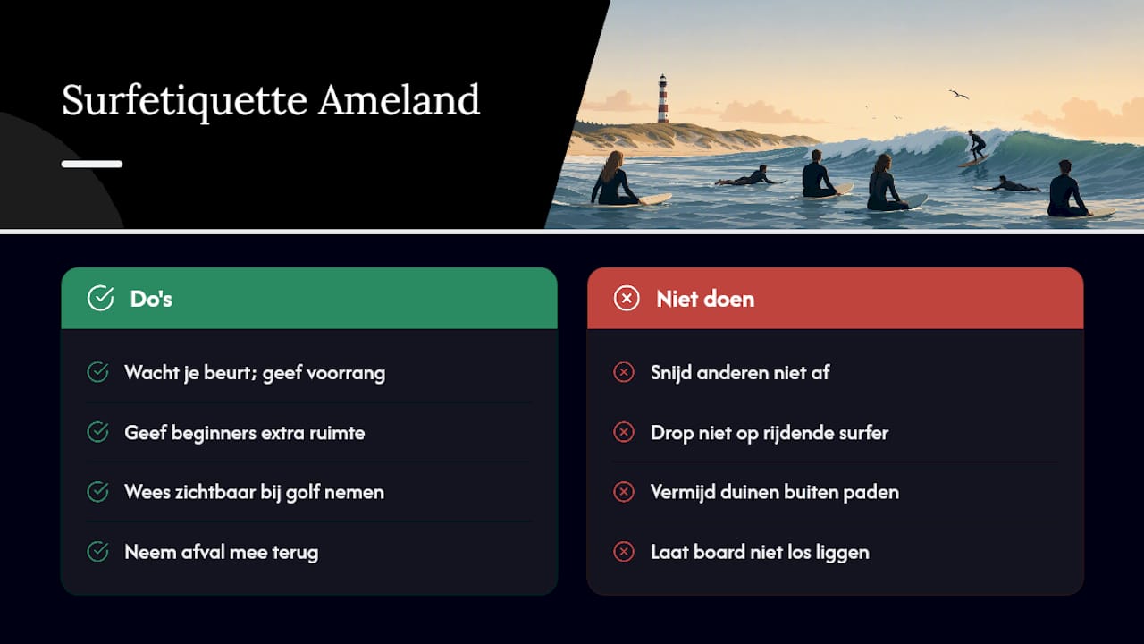 Regels en etiquette: hoe gedraag je je als surfer op Ameland? — overview diagram
