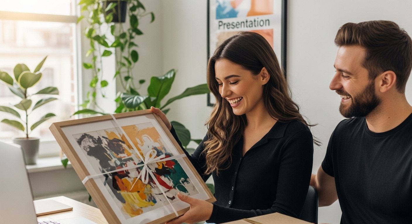 art gift unwrapping presentation