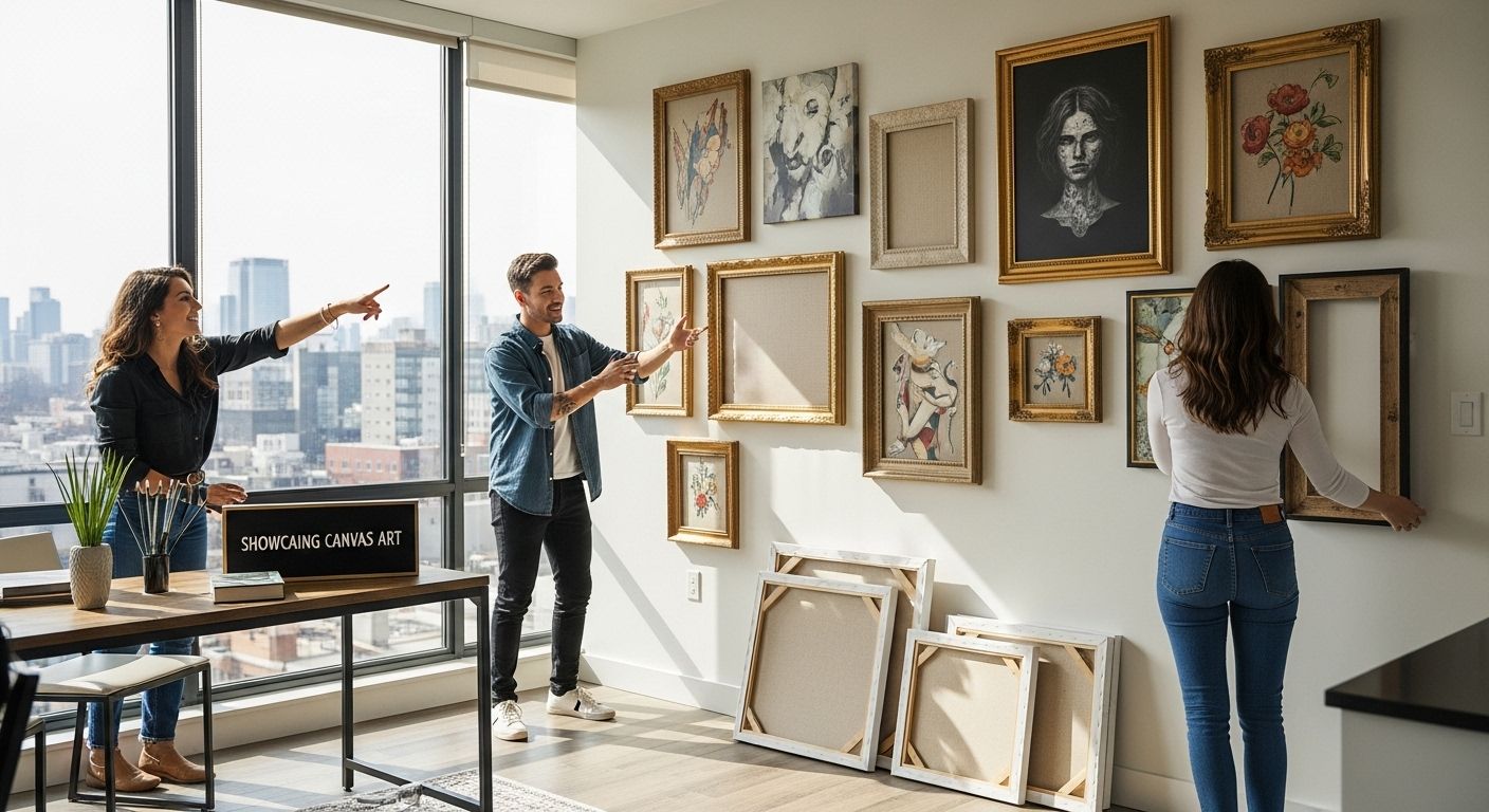 showcasing canvas art