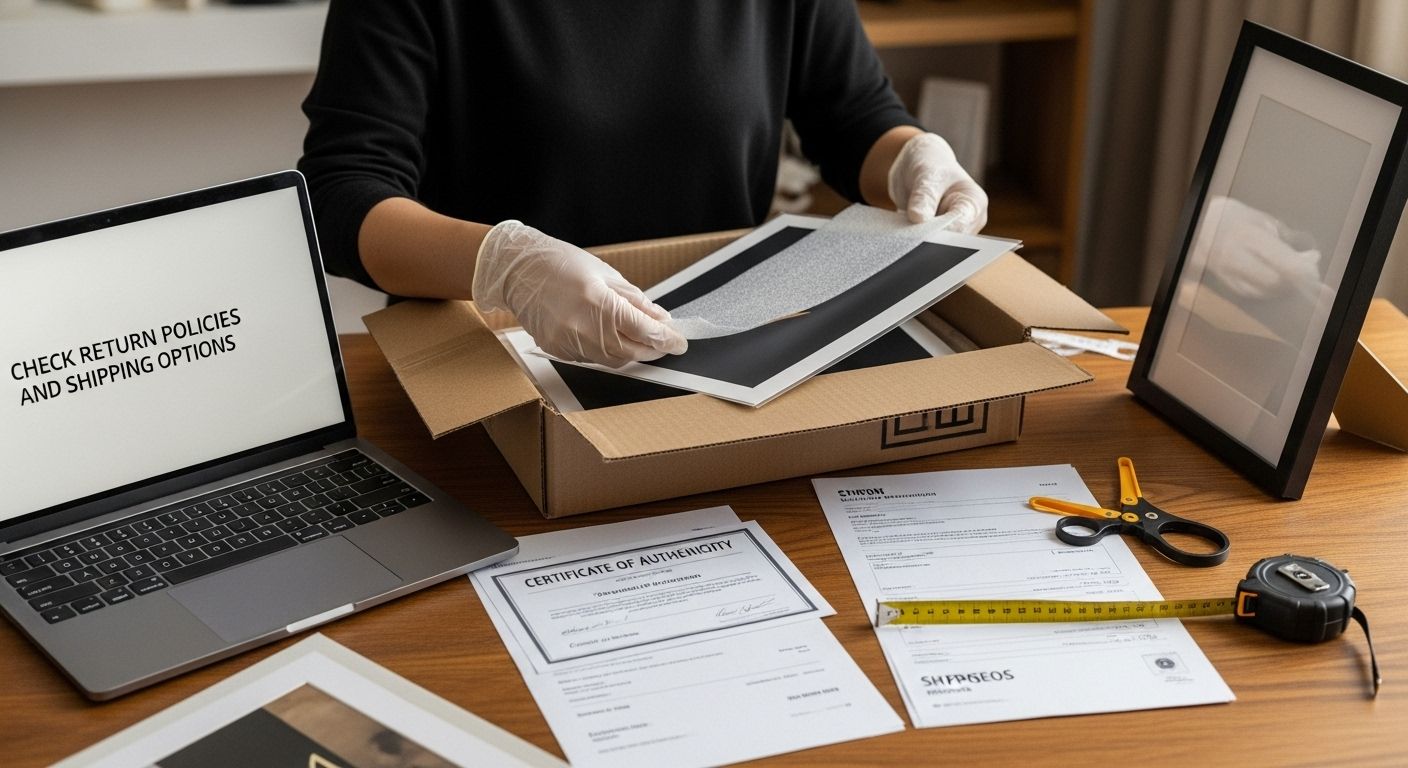 art unpacking shipping verification