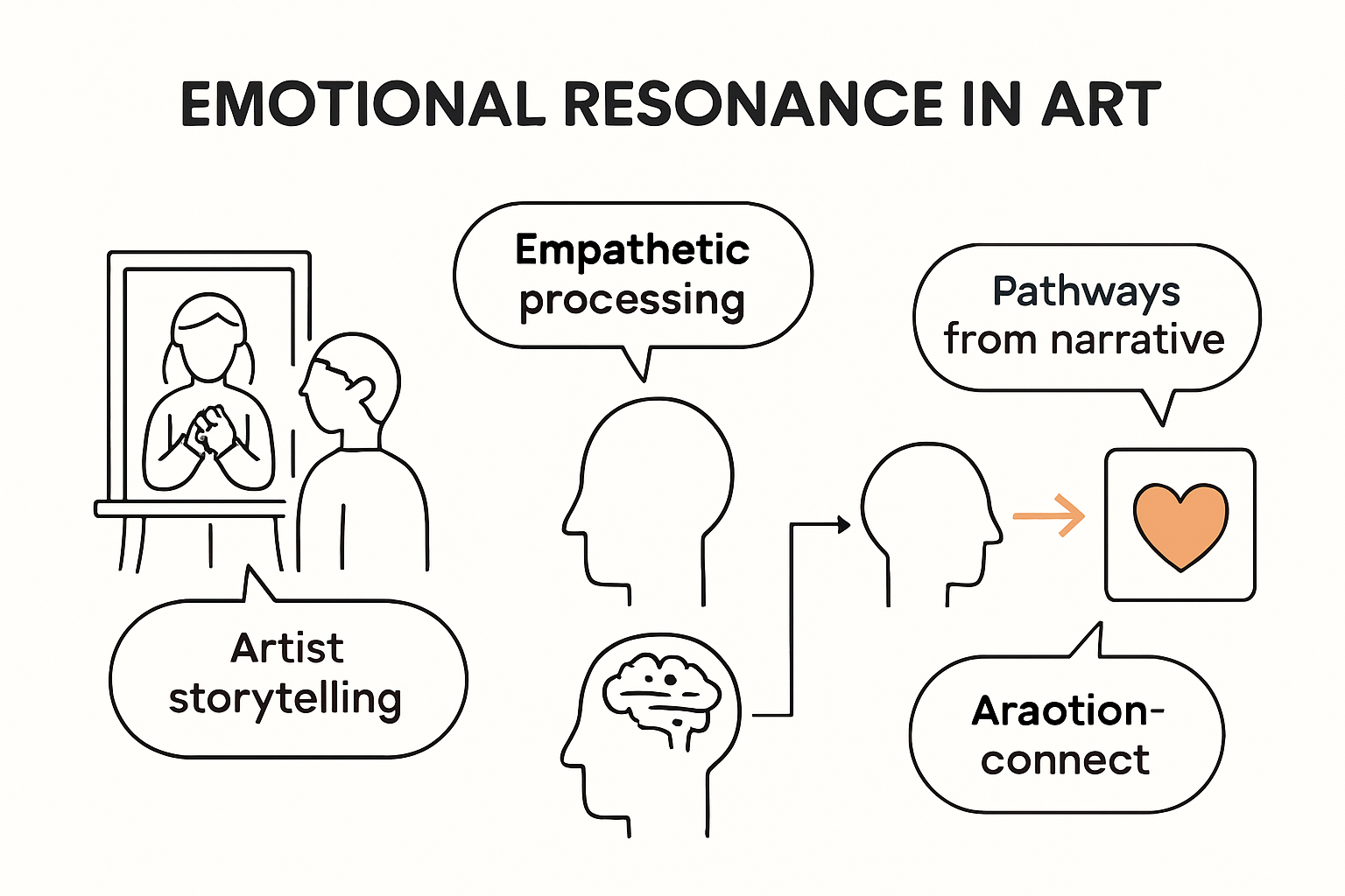 Infographic showing psychological effects of artist storytelling on emotional engagement