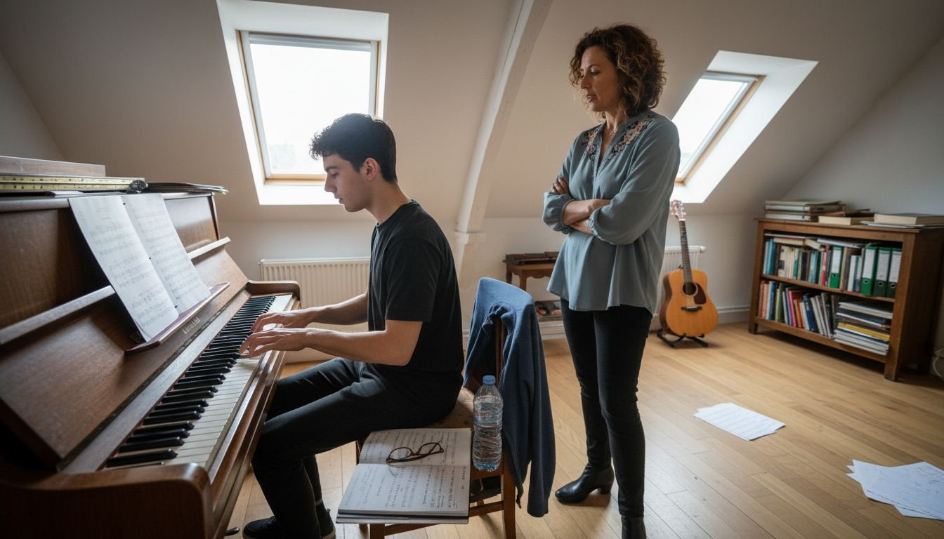 Atelier de coaching vocal dans un studio de répétition