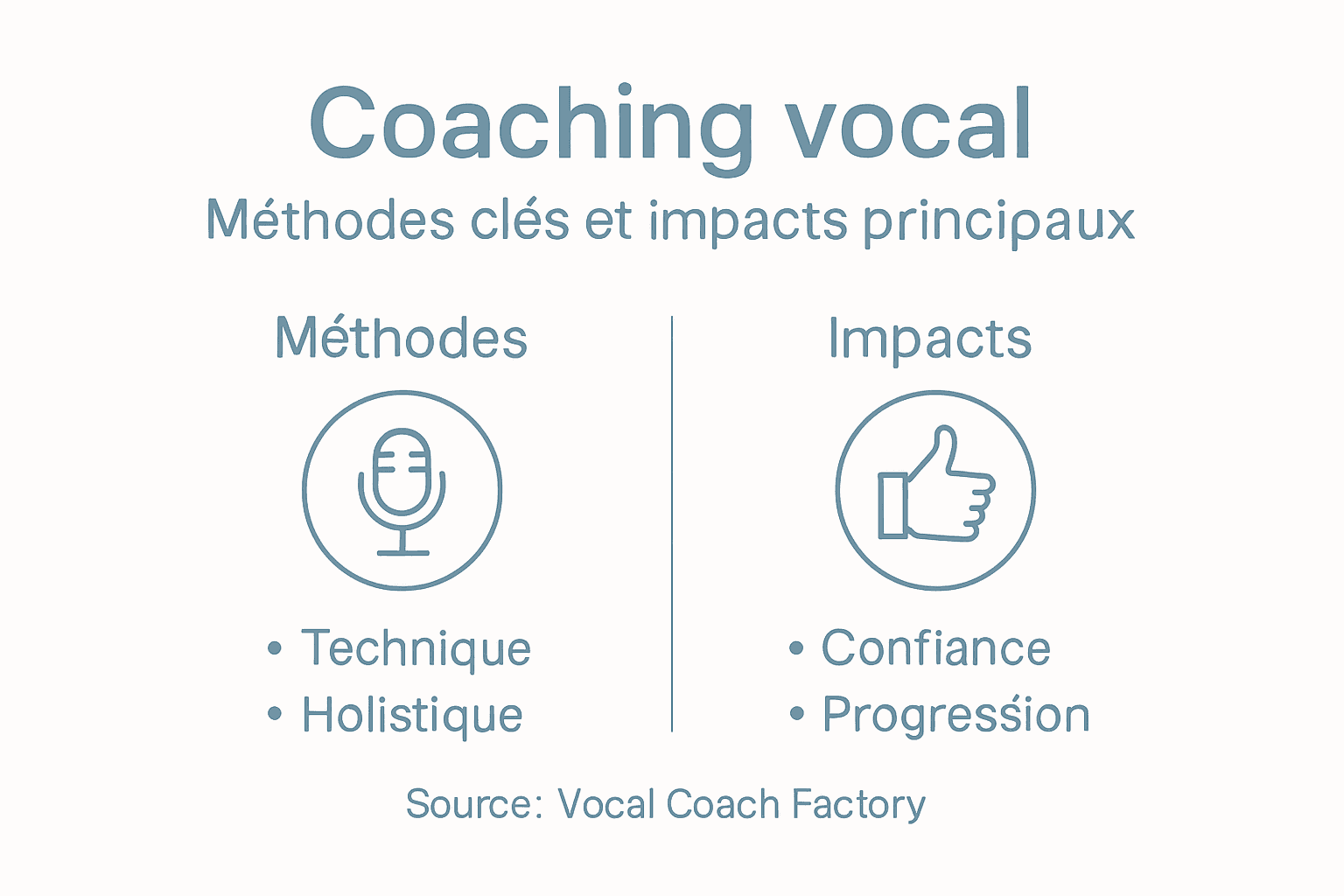 Infographie : panorama des techniques de coaching vocal et de leurs bénéfices