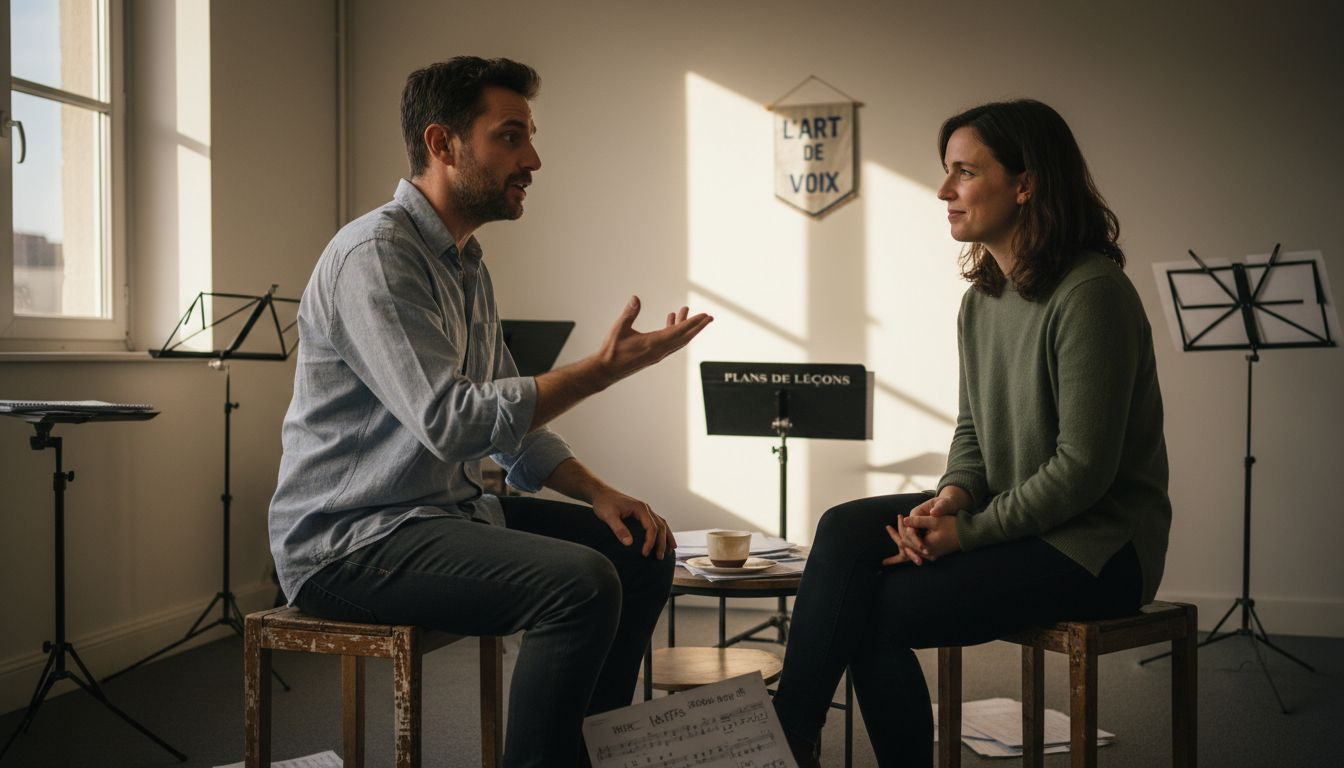 Des coachs échangent en studio sur les valeurs fondamentales de l'éducation.