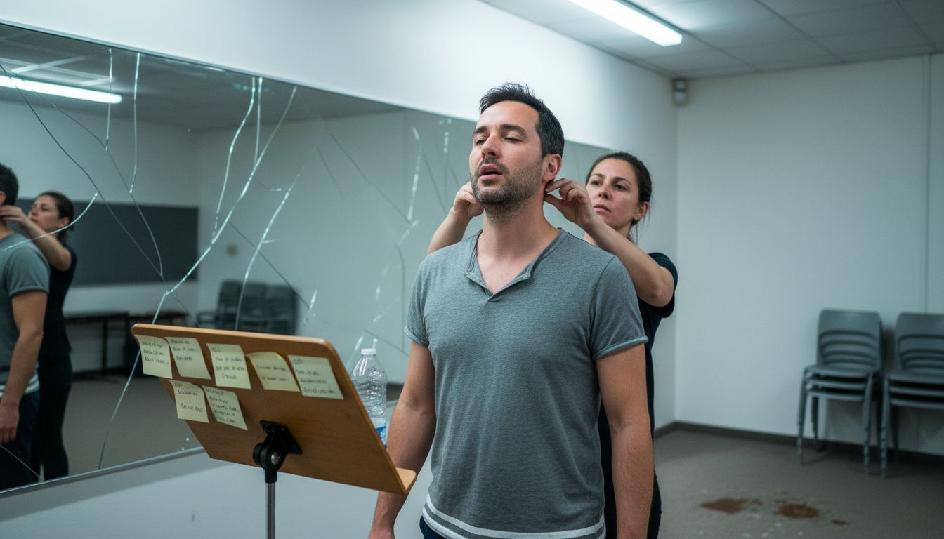 Séance d’échauffement vocal accompagnée par un coach