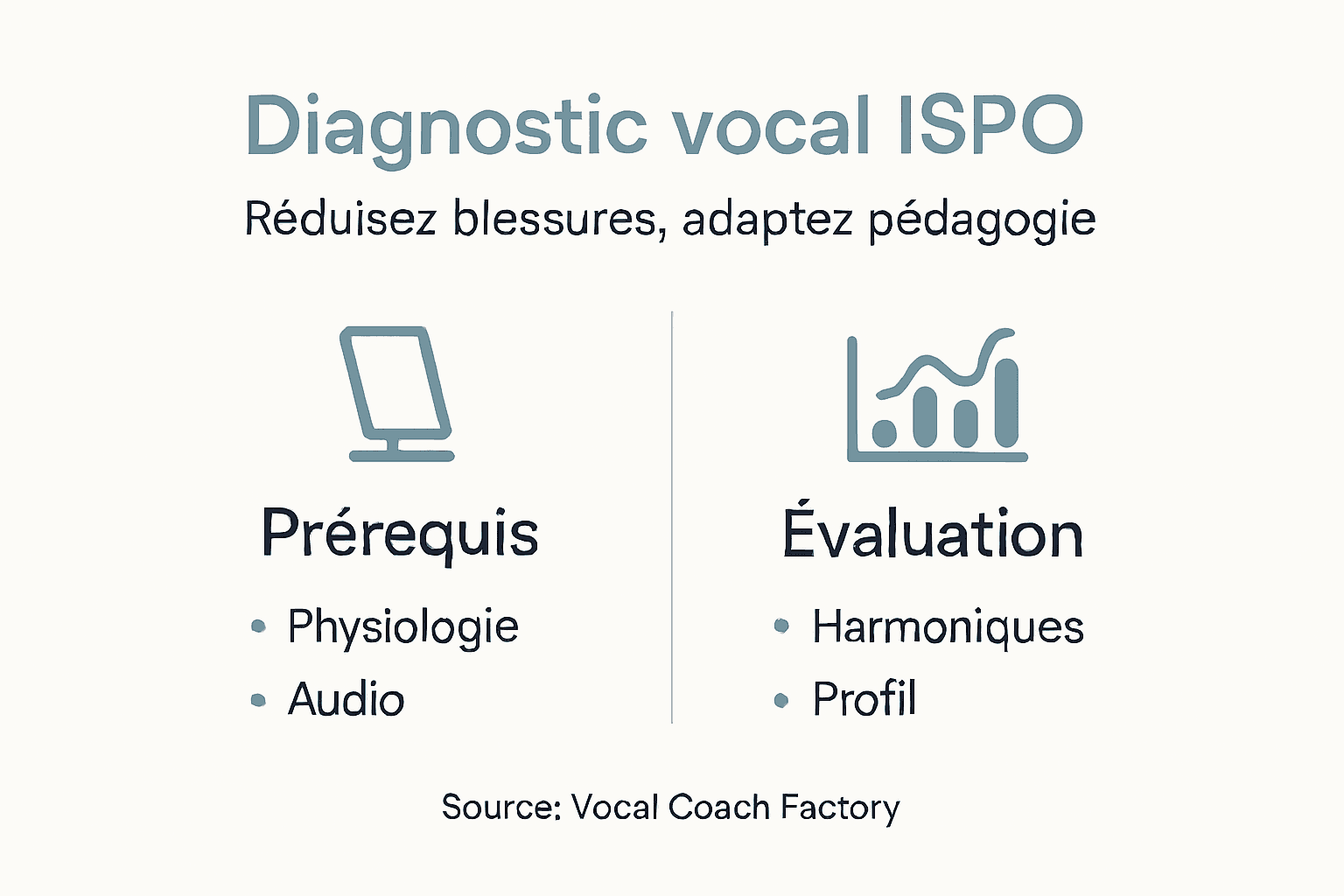 Visualisation des résultats du diagnostic vocal selon la méthode ISPO