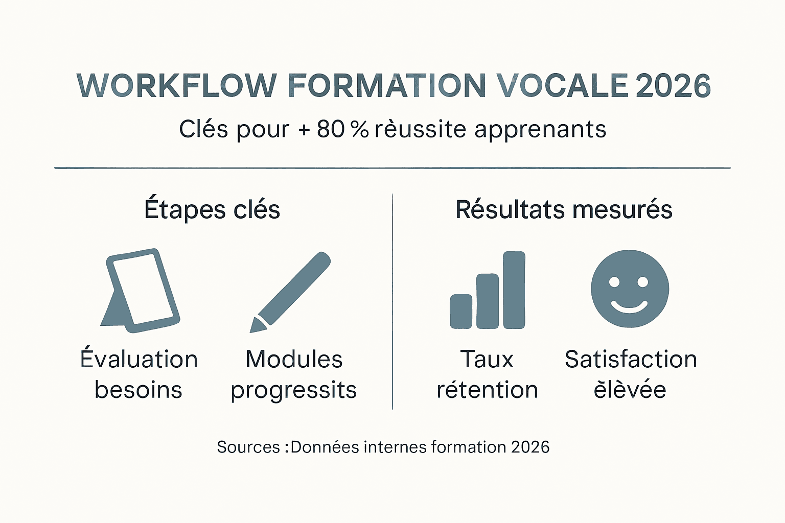 Schéma explicatif : les étapes clés pour réussir sa formation en technique vocale