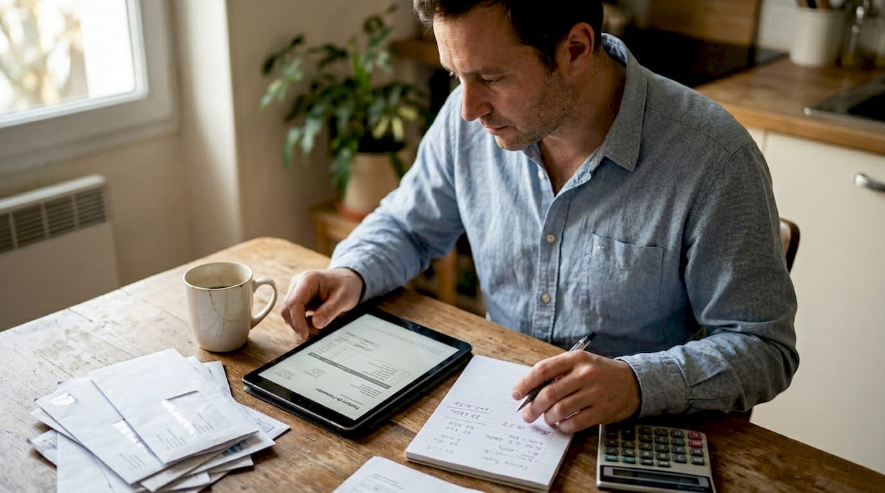 Comparer les tarifs des formations en ligne, confortablement installé autour de la table de la cuisine.