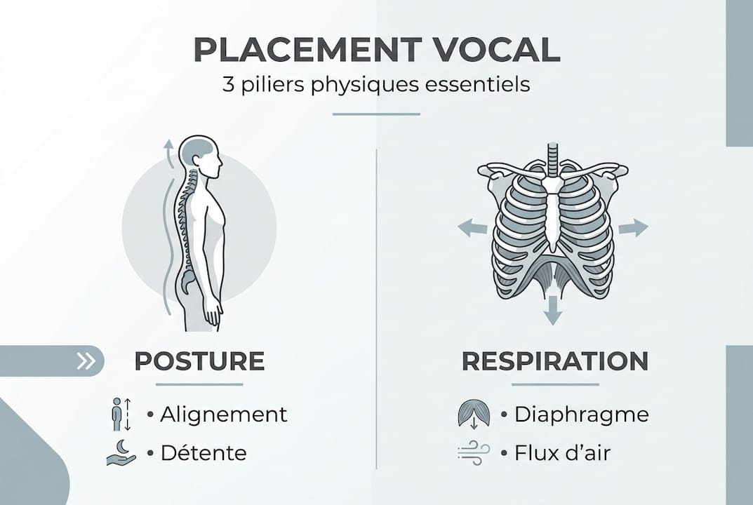 Présentation visuelle des fondamentaux de la technique vocale
