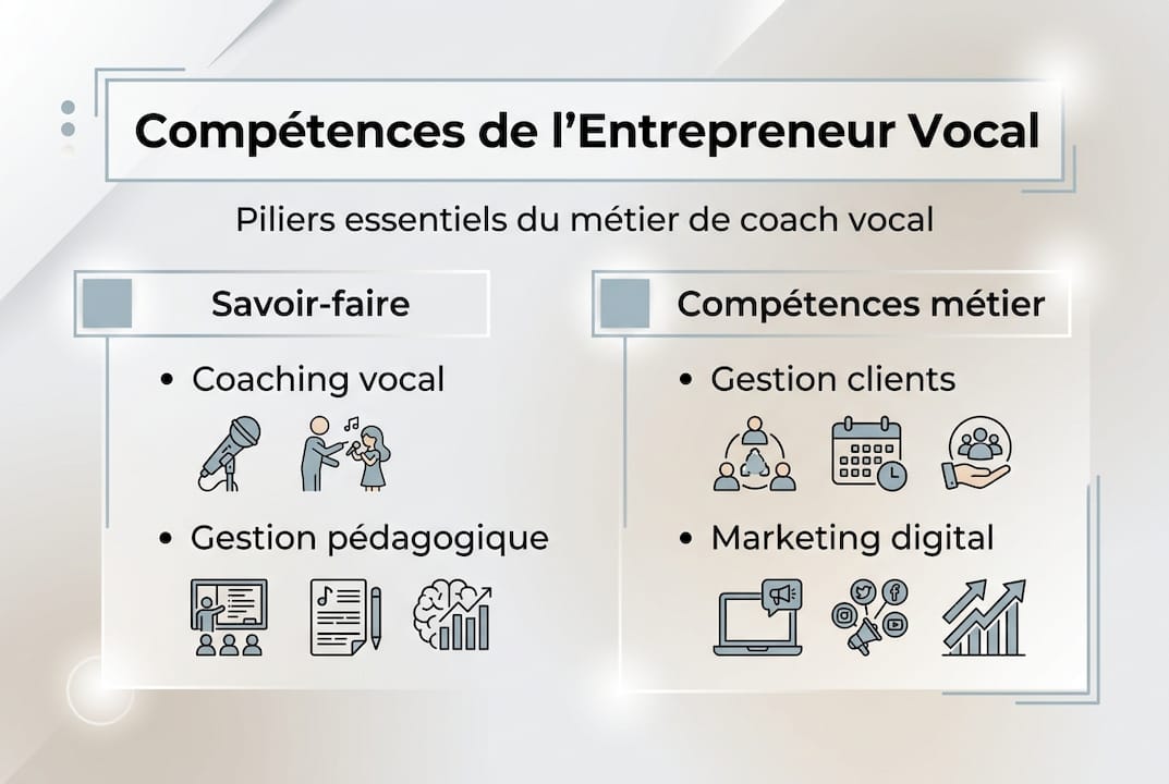 Infographie : les compétences indispensables pour réussir en tant qu’entrepreneur dans le domaine de la voix