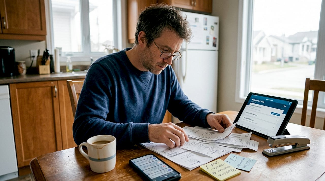 Un entrepreneur spécialisé dans la voix gère ses démarches administratives directement depuis son domicile.