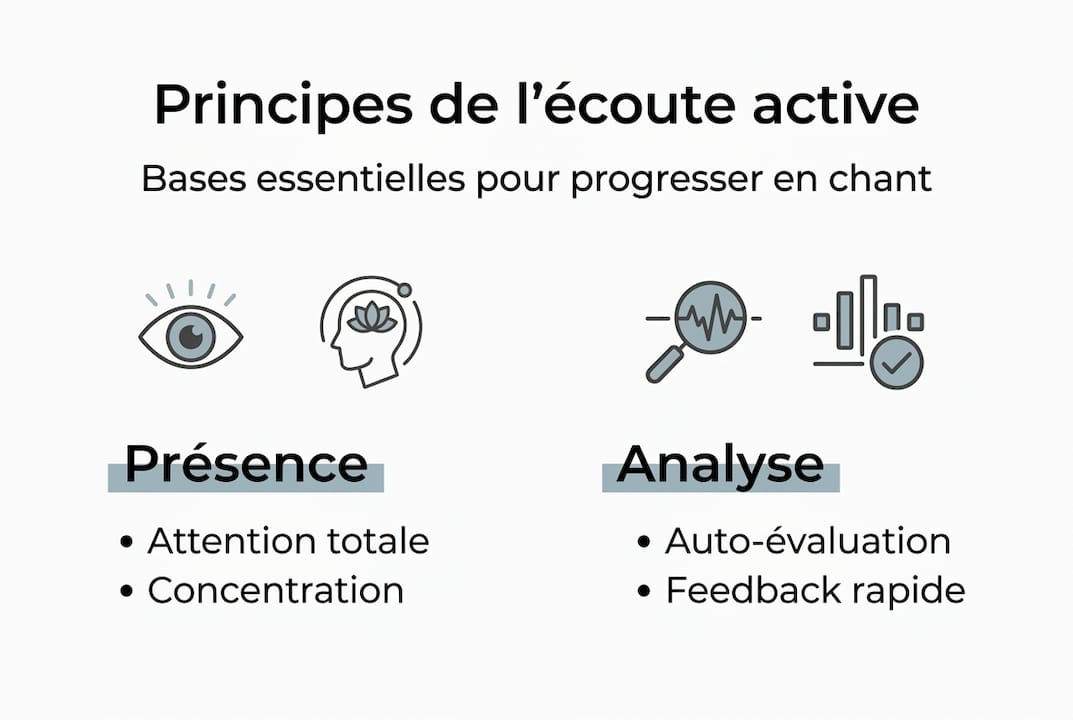 Infographie : les clés pour une écoute active en chant