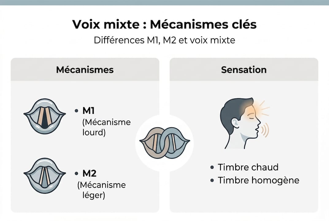 Visuel épuré : comprendre simplement les principes de la voix mixte