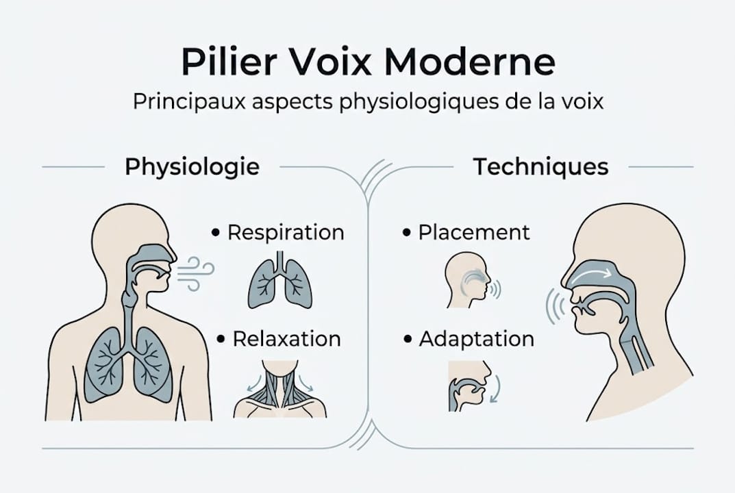 Infographie : les fondamentaux de la technique vocale moderne