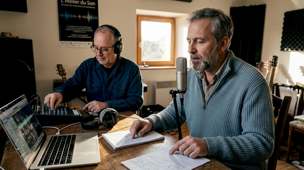 Chanteur en séance d’évaluation vocale