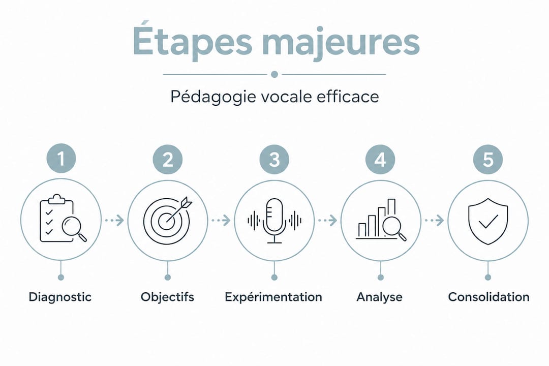 Infographie : les cinq étapes clés pour perfectionner sa technique vocale