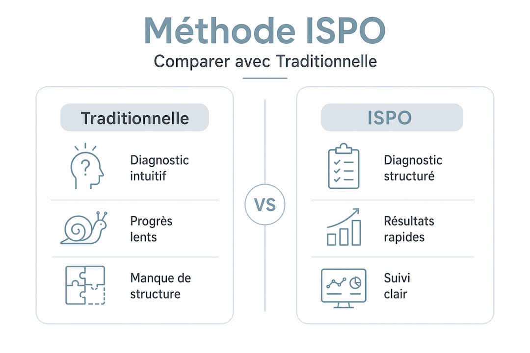 Infographie : ISPO face aux approches traditionnelles – le match en un coup d’œil