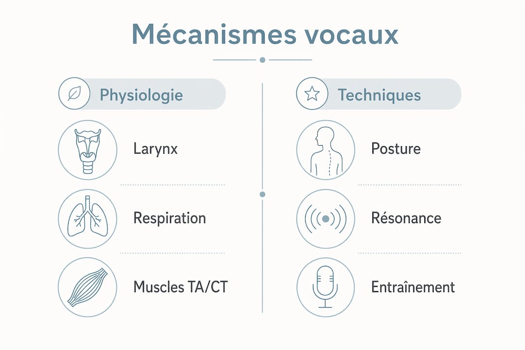 Découvrez en un coup d’œil les secrets de la voix chantée : fonctionnement, astuces et techniques expliqués en infographie.