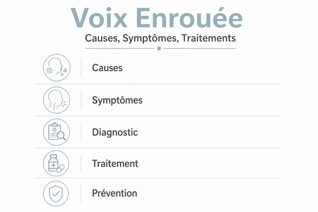 Infographie : l’essentiel à retenir sur l’enrouement de la voix