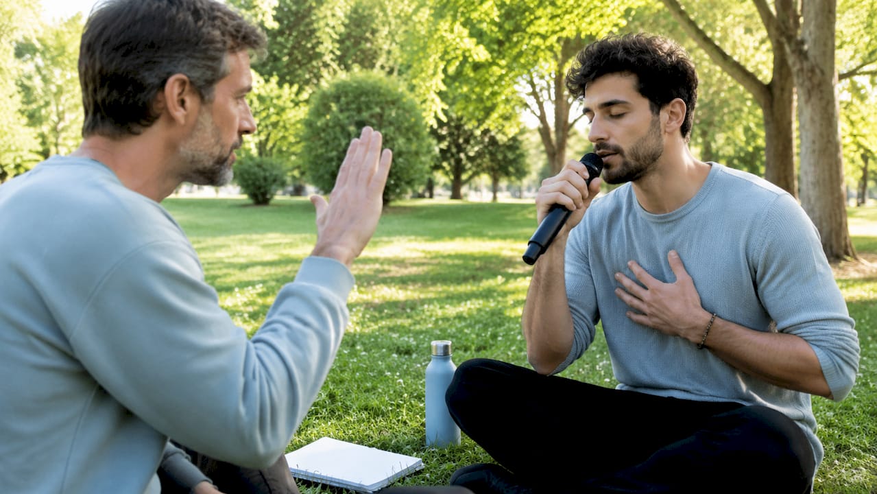 Chanteur et coach vocal, spécialisé dans le travail en studio