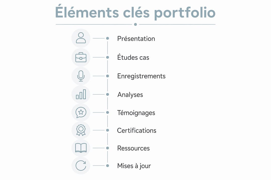 Infographie : les incontournables pour créer un portfolio vocal professionnel
