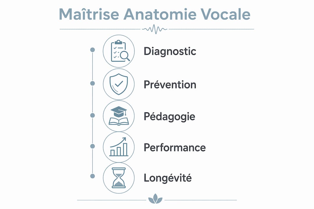 Découvrez en un coup d’œil les grandes étapes de l’accompagnement vocal basé sur l’anatomie