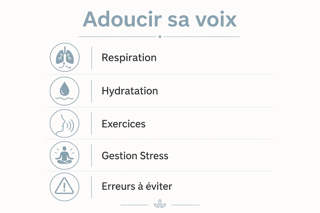 Les étapes incontournables pour obtenir une voix plus douce, en un clin d’œil