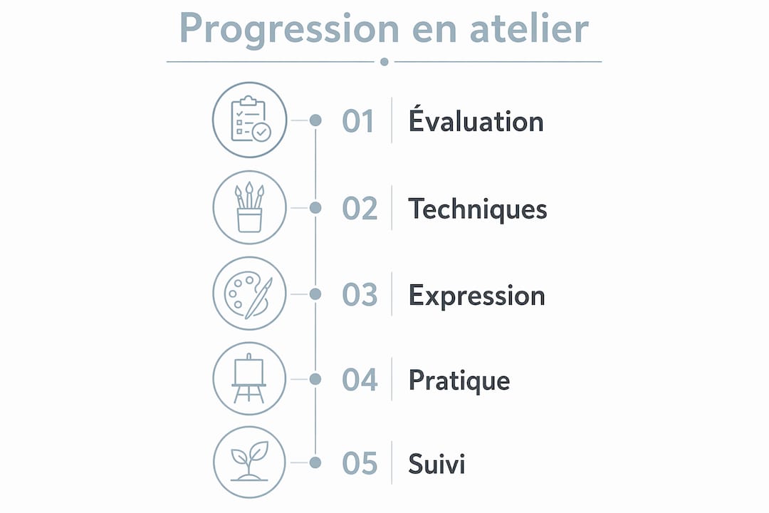 Découvrez en images le parcours d’évolution lors d’un atelier de chant : les différentes étapes pour progresser et développer sa voix.