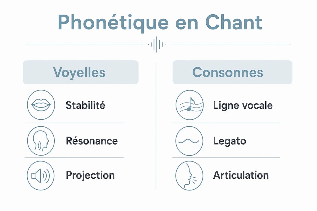 Infographie : les différences entre voyelles et consonnes dans le chant – quels impacts sur la voix ?