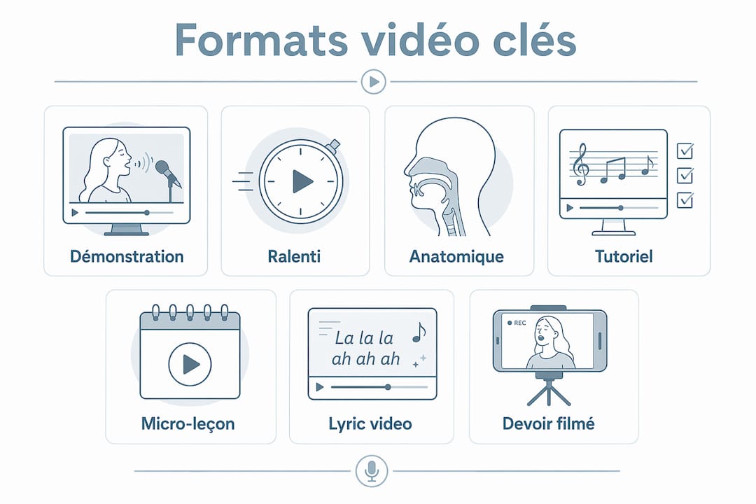 Panorama des principaux formats vidéo utilisés en formation au chant