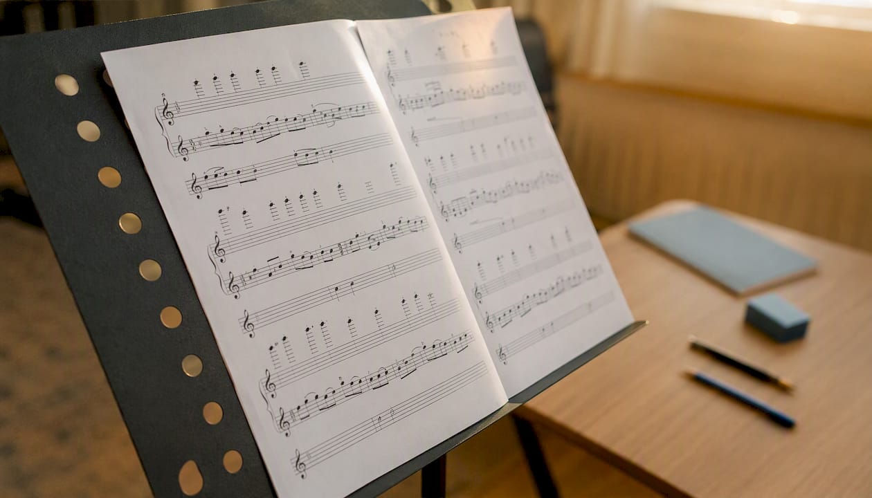 Partition pour soprano mettant en avant des notes particulièrement aiguës.