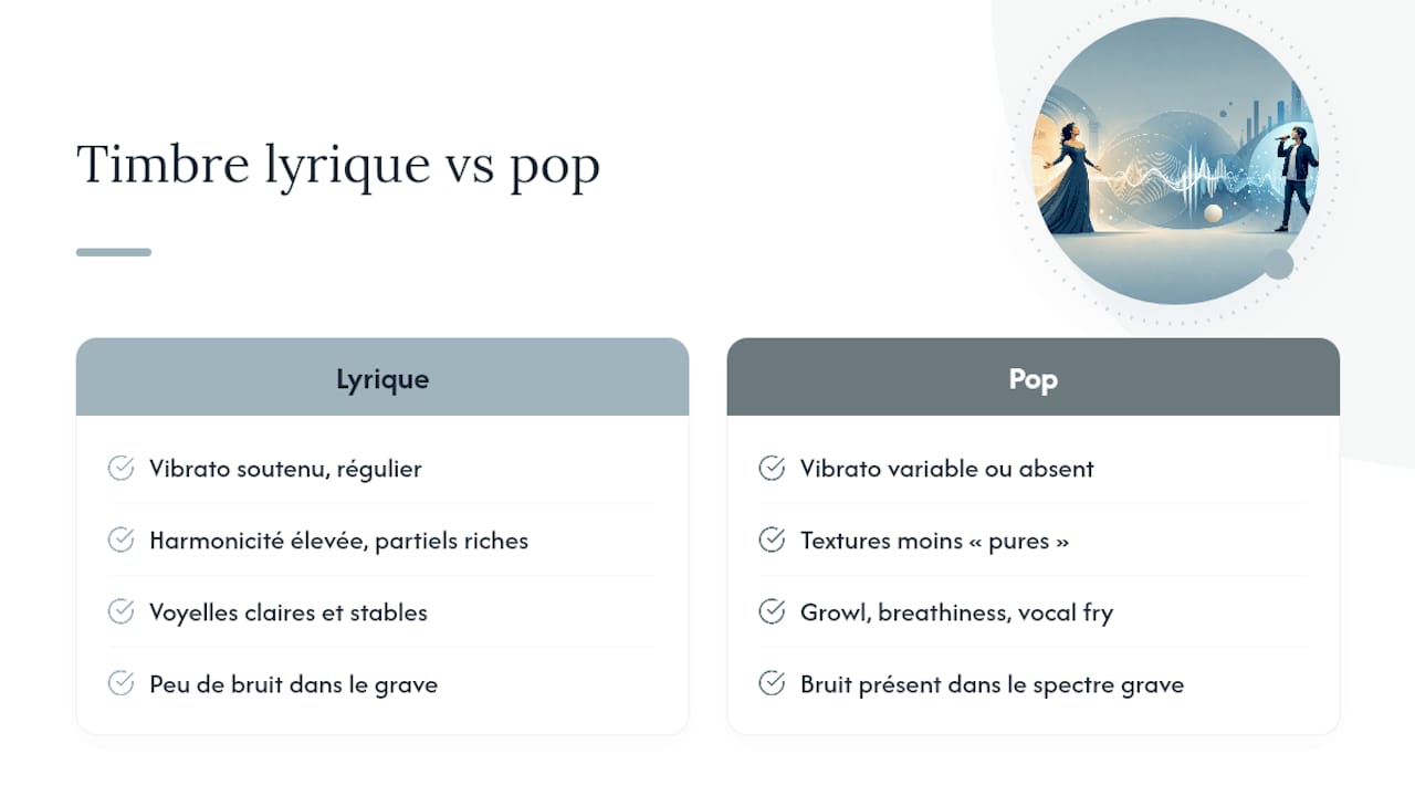 Timbre, vibrato et grain : comment les analyser ? — overview diagram