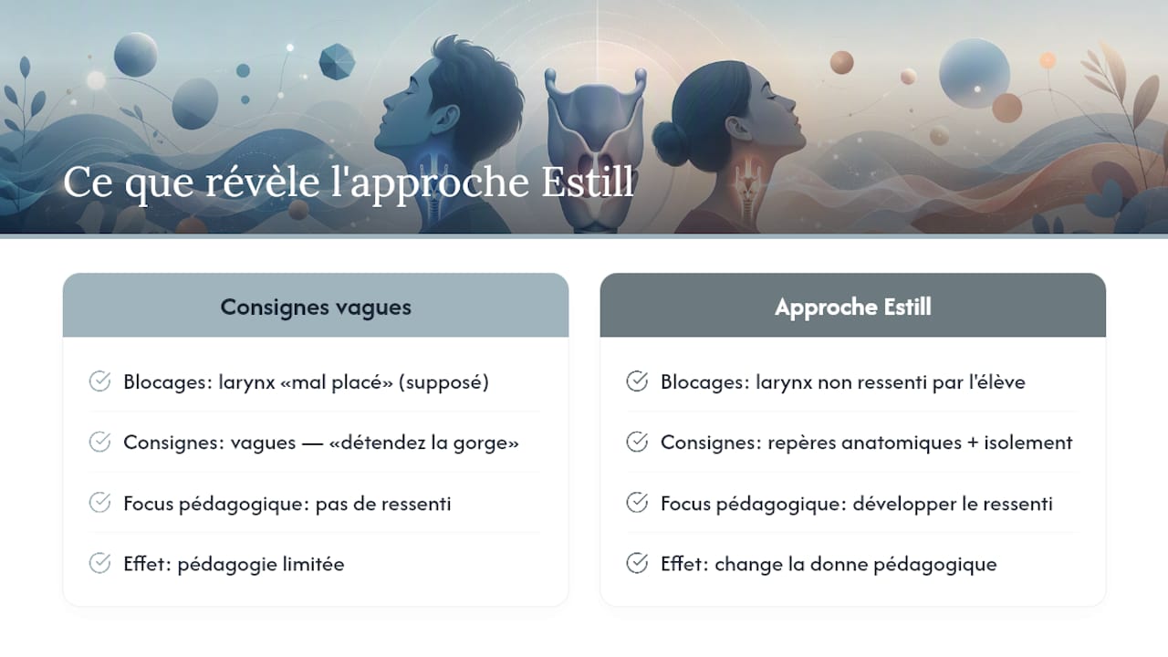 Ce que révèle vraiment le travail du larynx en cours — overview diagram