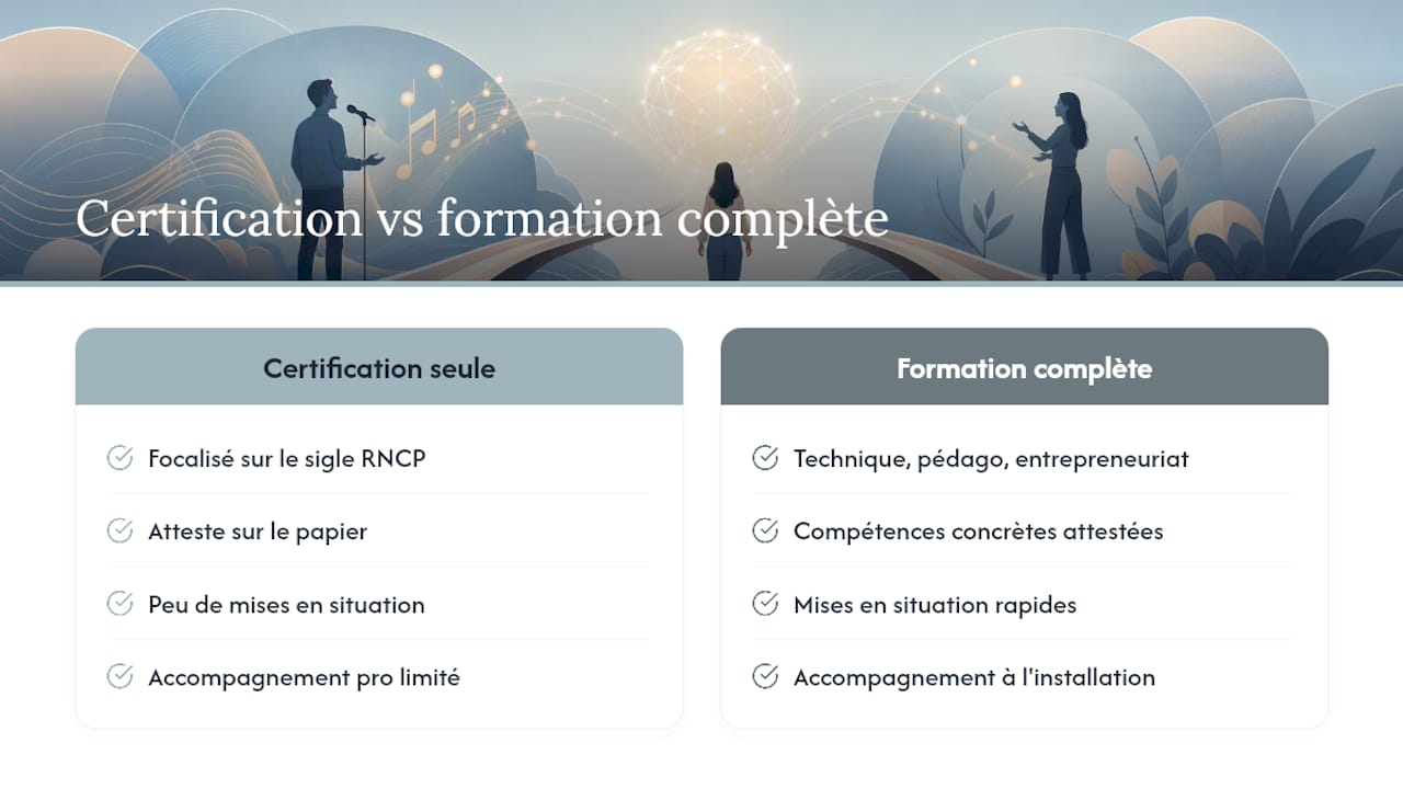 Faut-il privilégier une formation complète plutôt qu'une certification isolée ? — overview diagram