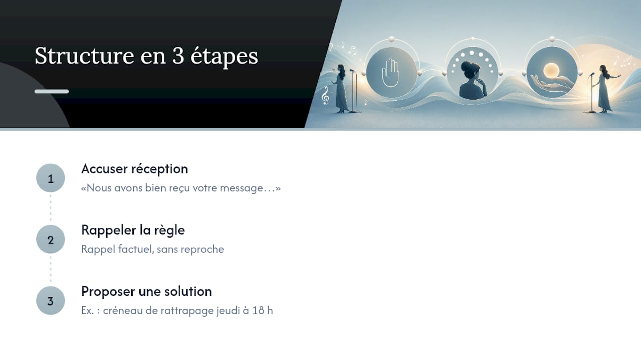 Trois étapes pour annoncer une annulation