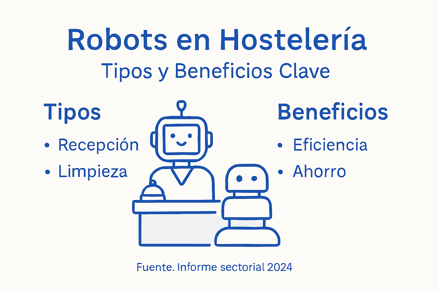 Infografía: descubre los diferentes tipos de robots que se utilizan en hoteles y las ventajas que aportan al sector