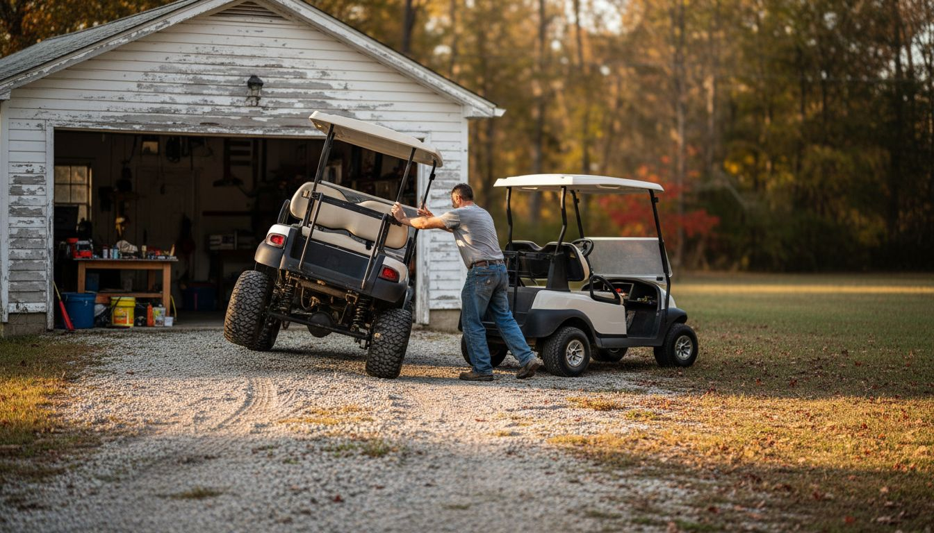 Comparing stability of standard and lifted golf carts