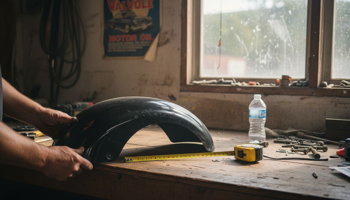 Hands install ABS plastic golf cart fender