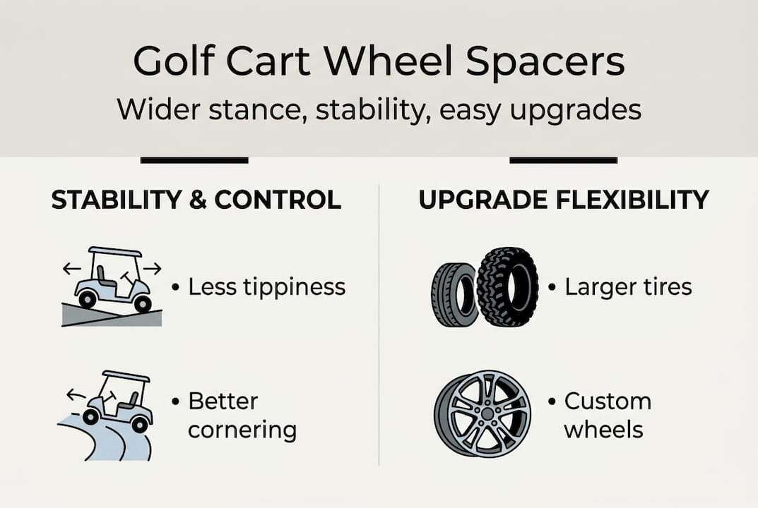 Infographic golf cart spacer benefits quick chart