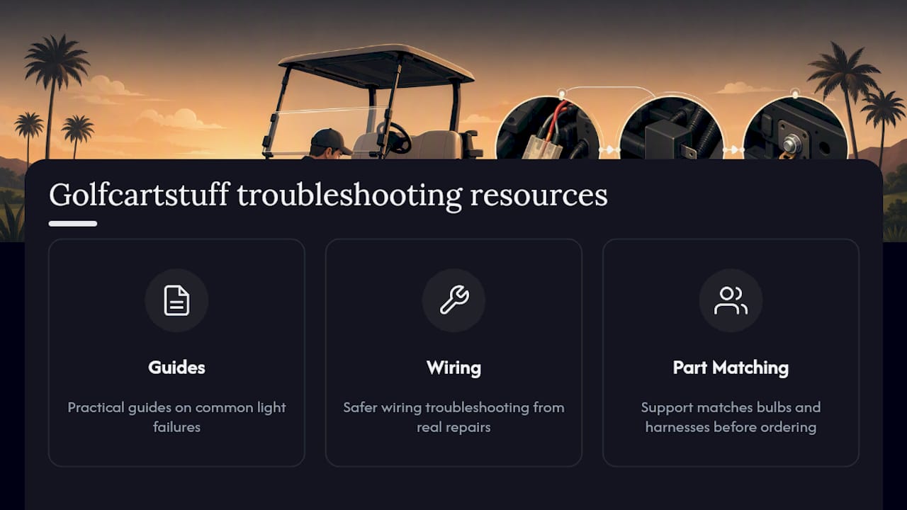GolfCartStuff resources for headlight troubleshooting — overview diagram