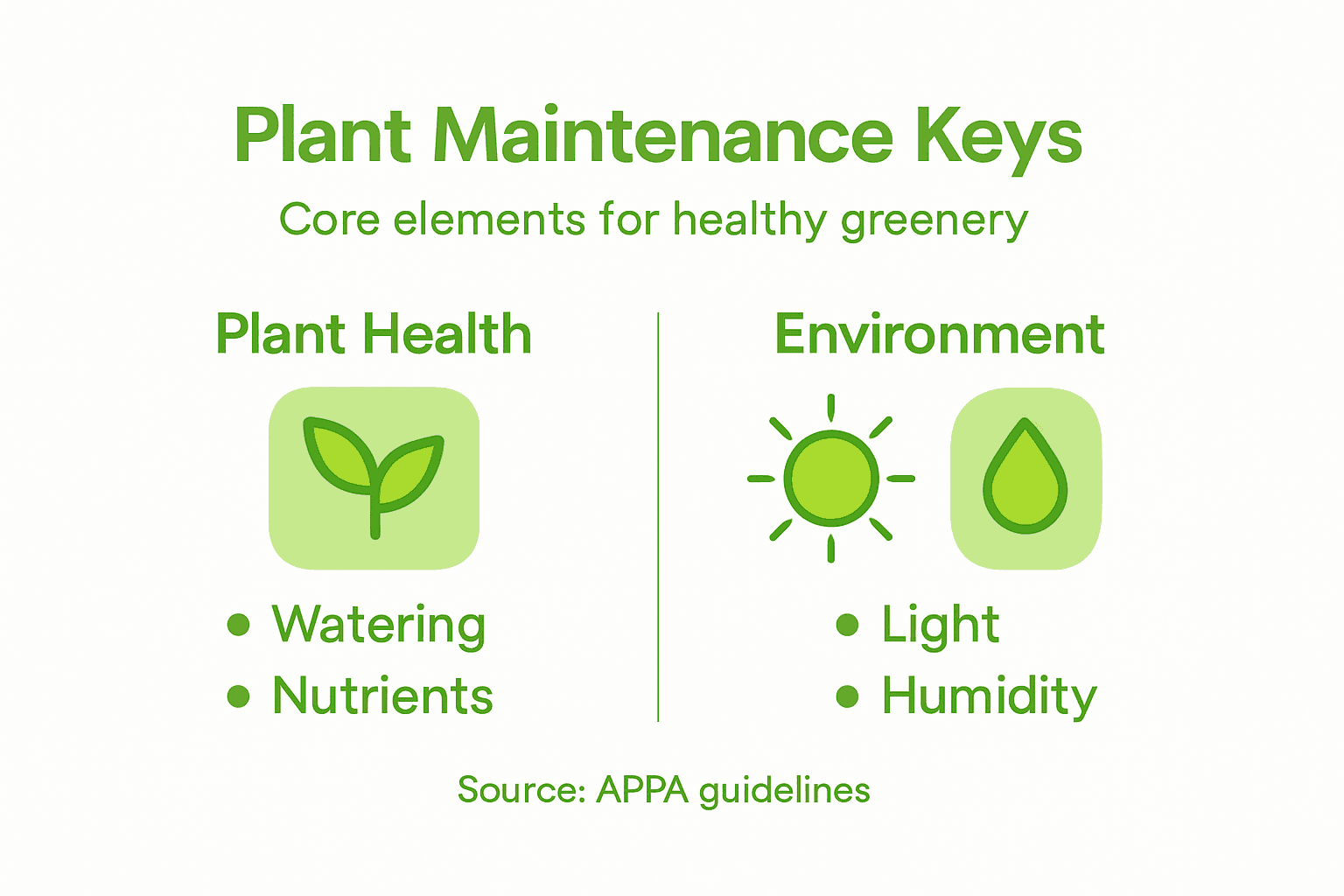 Infographic on core plant maintenance essentials