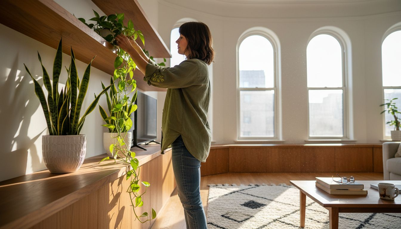 Integrating tropical plants with apartment architecture