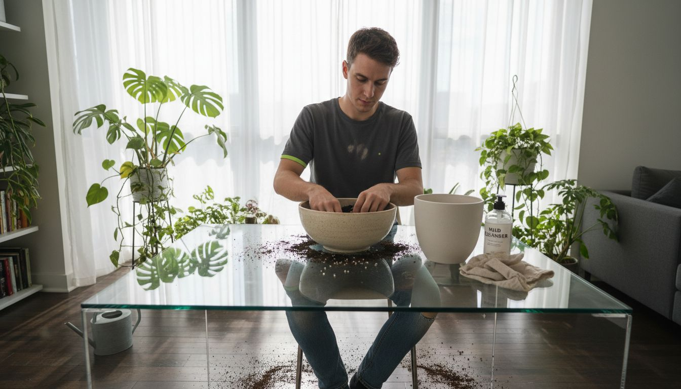 Preparing soil and containers for indoor plants