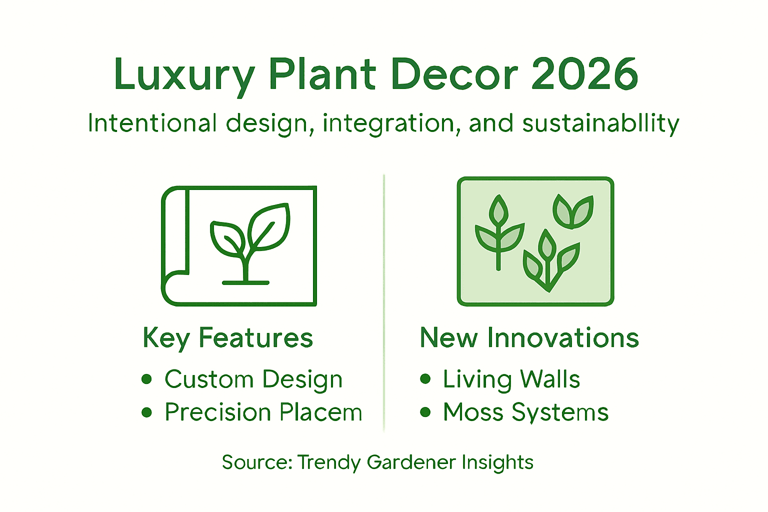 Infographic luxury plant decor trends 2026