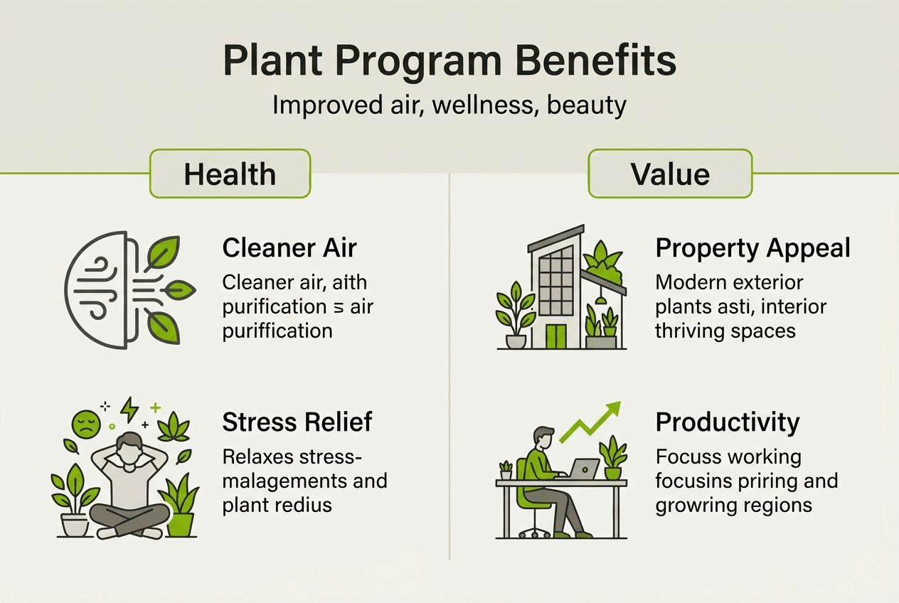 Infographic summarizing plant program advantages